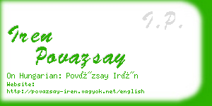 iren povazsay business card